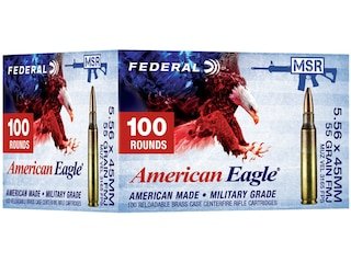 Federal American Eagle Ammunition 5.56x45mm NATO 55 Grain XM193 Full Metal Jacket good sale