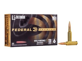 Federal Premium Gold Medal Berger Ammunition 6.5 Creedmoor 130 Grain Berger Hybrid Open Tip Match good sale