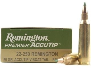 Remington Premier Varmint Ammunition 22-250 Remington 50 Grain AccuTip Boat Tail good sale