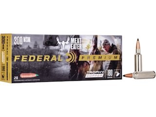 712855.jpg Federal Premium Meat Eater Ammunition 300 Winchester Short Magnum (WSM) 180 Grain Trophy Copper Tipped Boat Tail Lead-Free Box of 20 good sale - Image 1