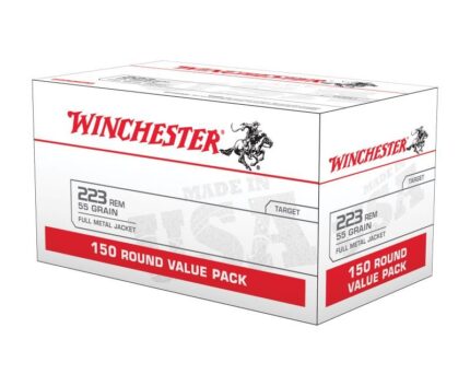 Winchester 55gr. FMJ 150 Round Value Pack Brass .223 Rem