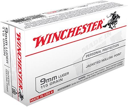 Winchester-Ammunition-115-Grain-Jacketed-Hollow-Point-USA9JHP-020892213159-1.jpg_1-1.jpg Winchester Ammunition 115 Grain Jacketed Hollow Point Brass 9mm 50Rds - Image 1