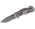 Smith and Wesson Rescue Grey Folding Knife - 3.27" Grey Plain Drop Point Blade
