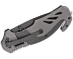 Smith and Wesson Rescue Grey Folding Knife - 3.27" Grey Plain Drop Point Blade - Image 3