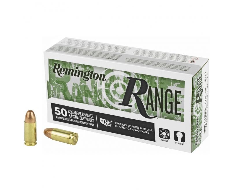gag_remt9mm3cs500.jpg Remington Range Brass 9mm 115-Grain 500-Rounds FMJ - Image 1
