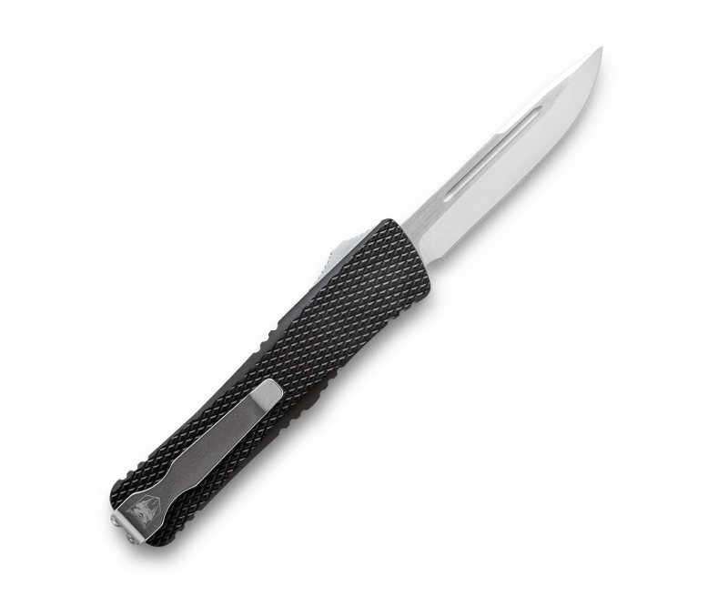 mini_mamba_snurled_d2_black-03_2000x.png Cobratec Mini Mamba Drop OTF 2.25" Blade Knurled Aluminum Handle - Image 1